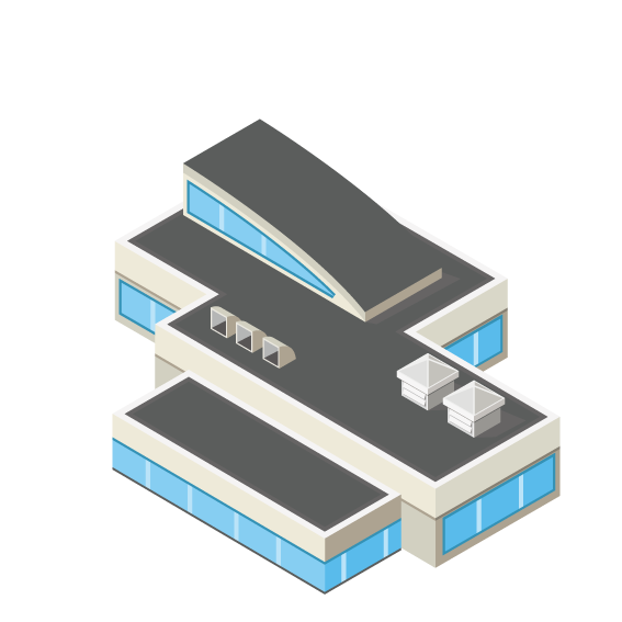 photography illustration blue glass building