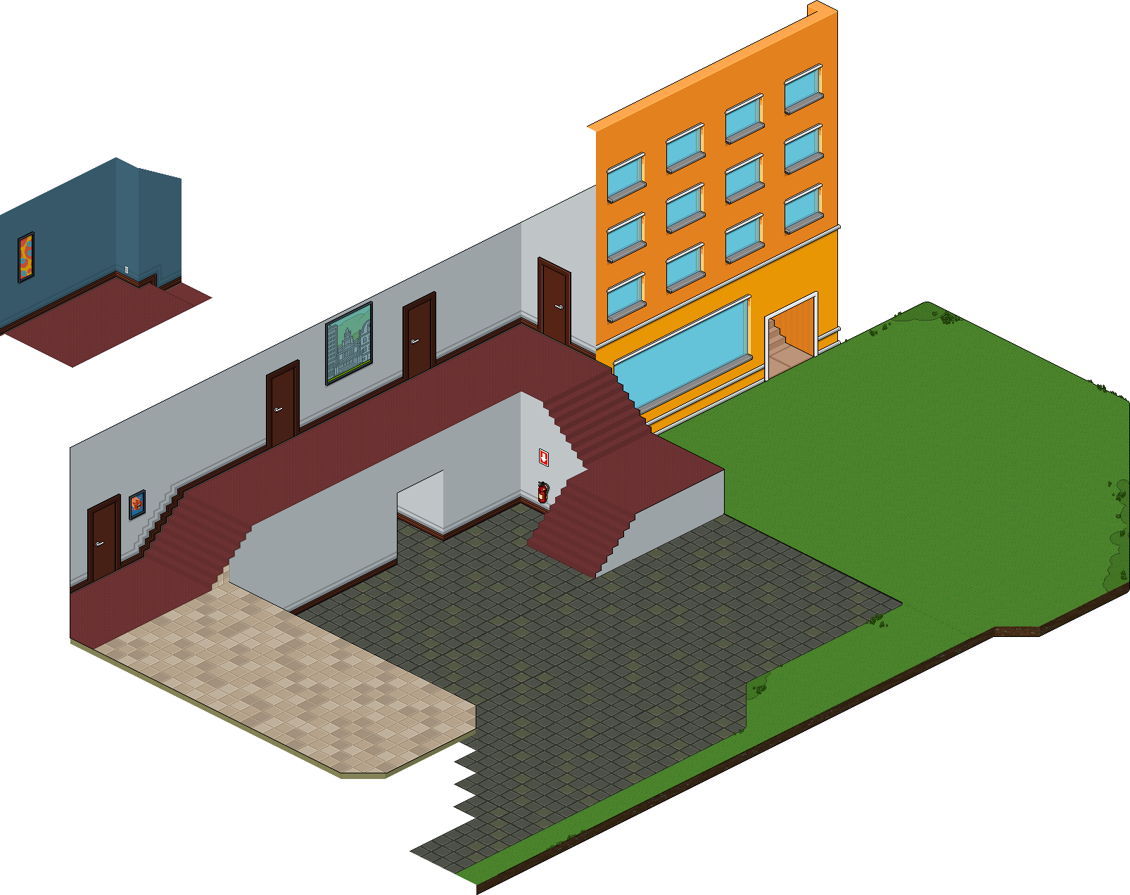 Real Estate House Habbo Architecture Facade Building Lightpics Terrace transparent background PNG free download