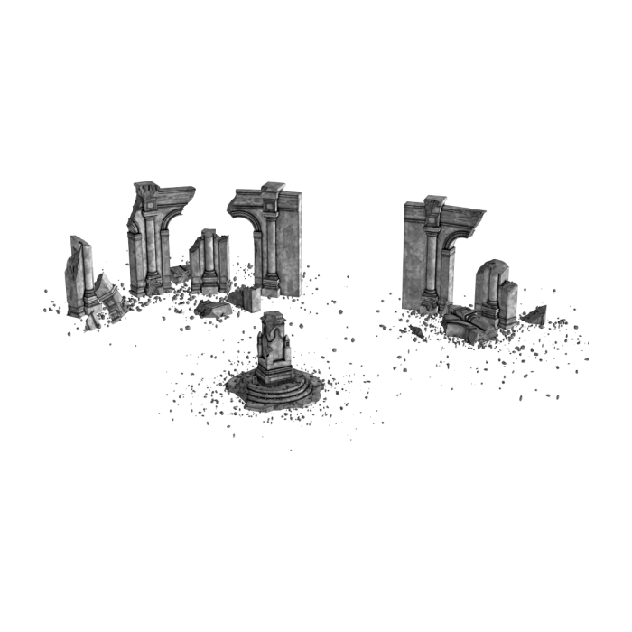 RPG Map Elements gray concrete building post illustration transparent background PNG free download