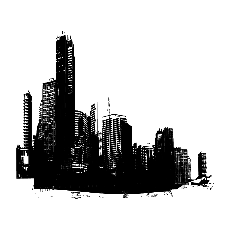 Skyline City Skyscraper Metropolis Building Drawing Sticker Cityscape Human Settlement transparent background PNG free download