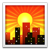 Sun and high rise building illustration transparent background PNG free download.png