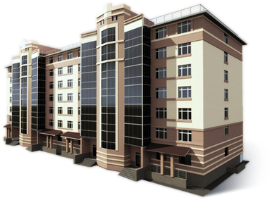 white and brown painted building transparent background PNG free download