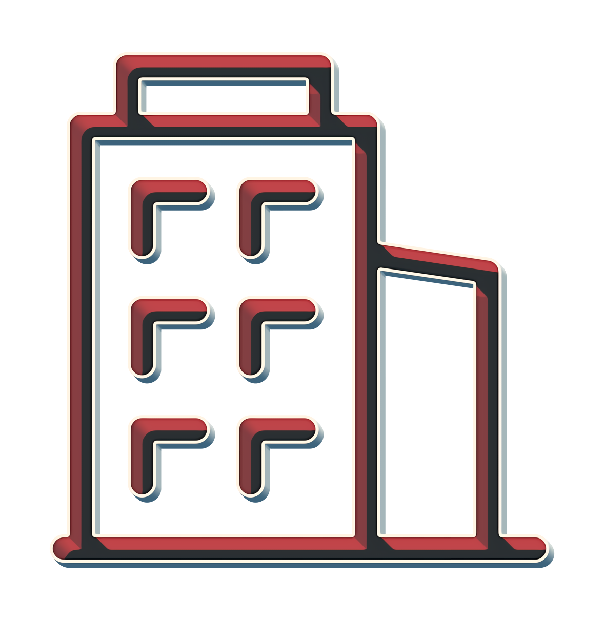 Appartment icon building icon business icon House Icon Office Icon Icon Text Line transparent bac