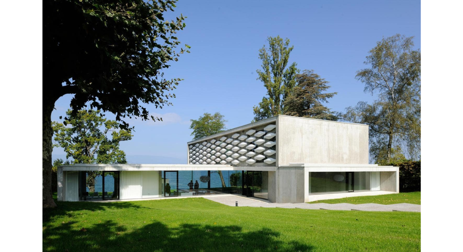 architecture house building home lake house
