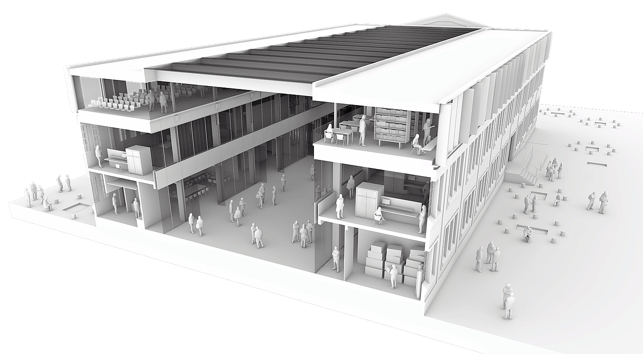 architecture renders interiores building facade house building