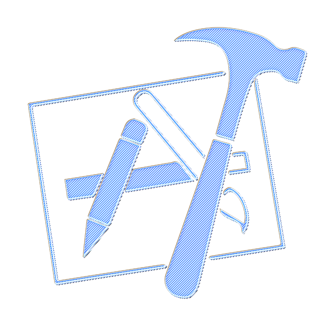 Build icon develop icon developing icon Folder Icon Xcode Icon Logo transparent bac