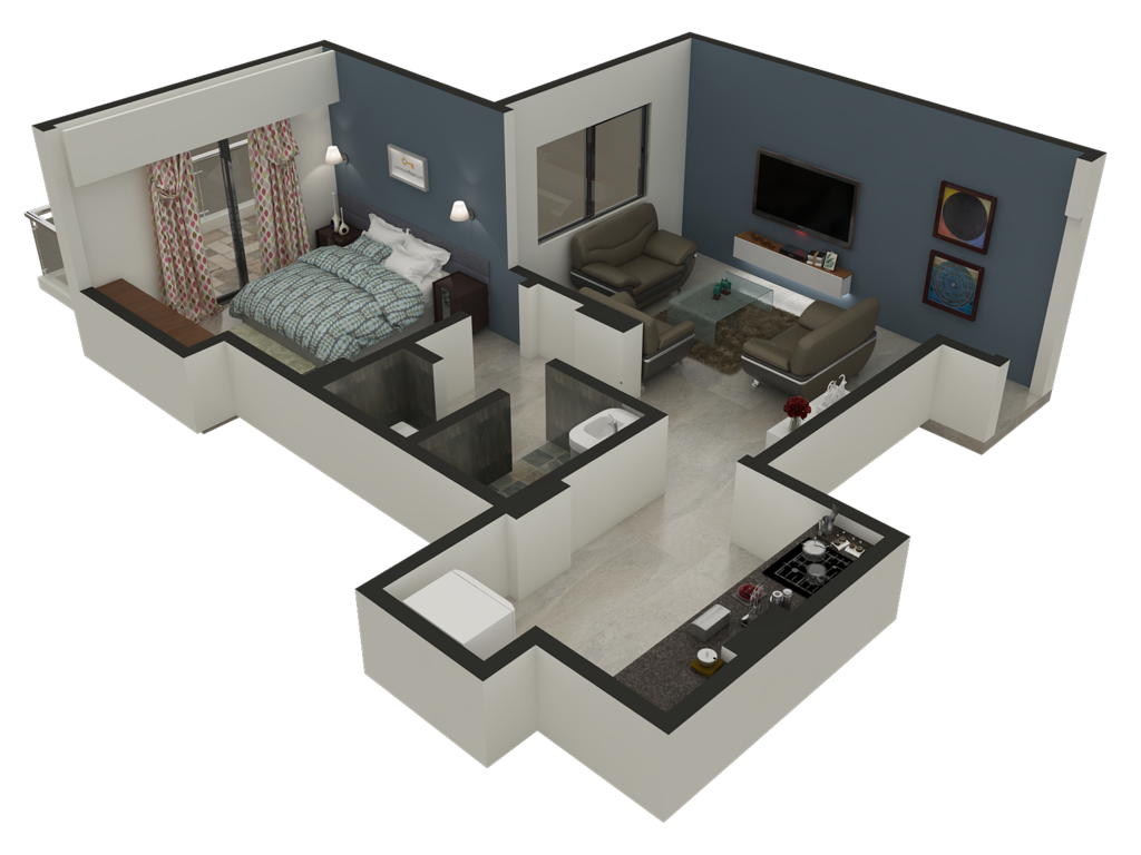 Building 3D Floor Plan House Plan Architecture 3D Computer Graphics Threedimensional Space Rendering 3D Printing transparent bac