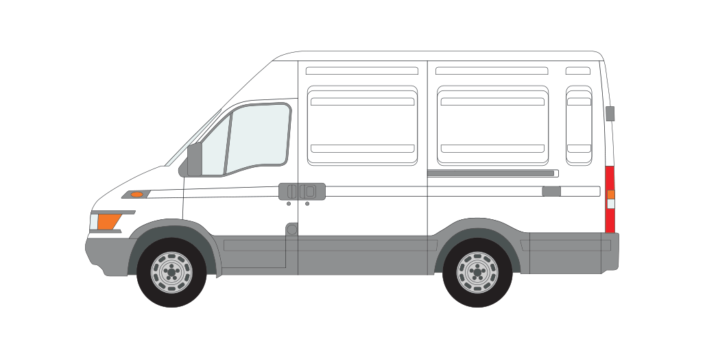 Building Car Compact Van Iveco Daily Commercial Vehicle Door Roof Land Vehicle transparent bac