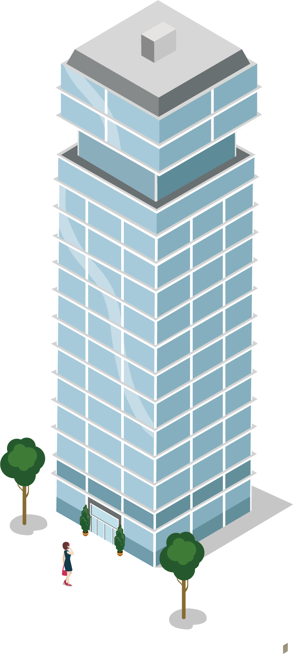 building euclidean vector green tree house