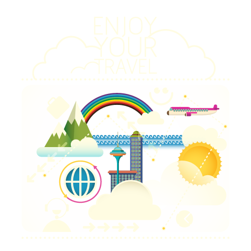 building graphic design vector travel