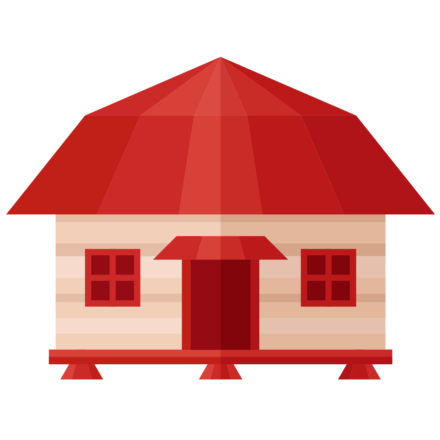 Building House Cartoon Hut Drawing Cottage Red Property transparent bac