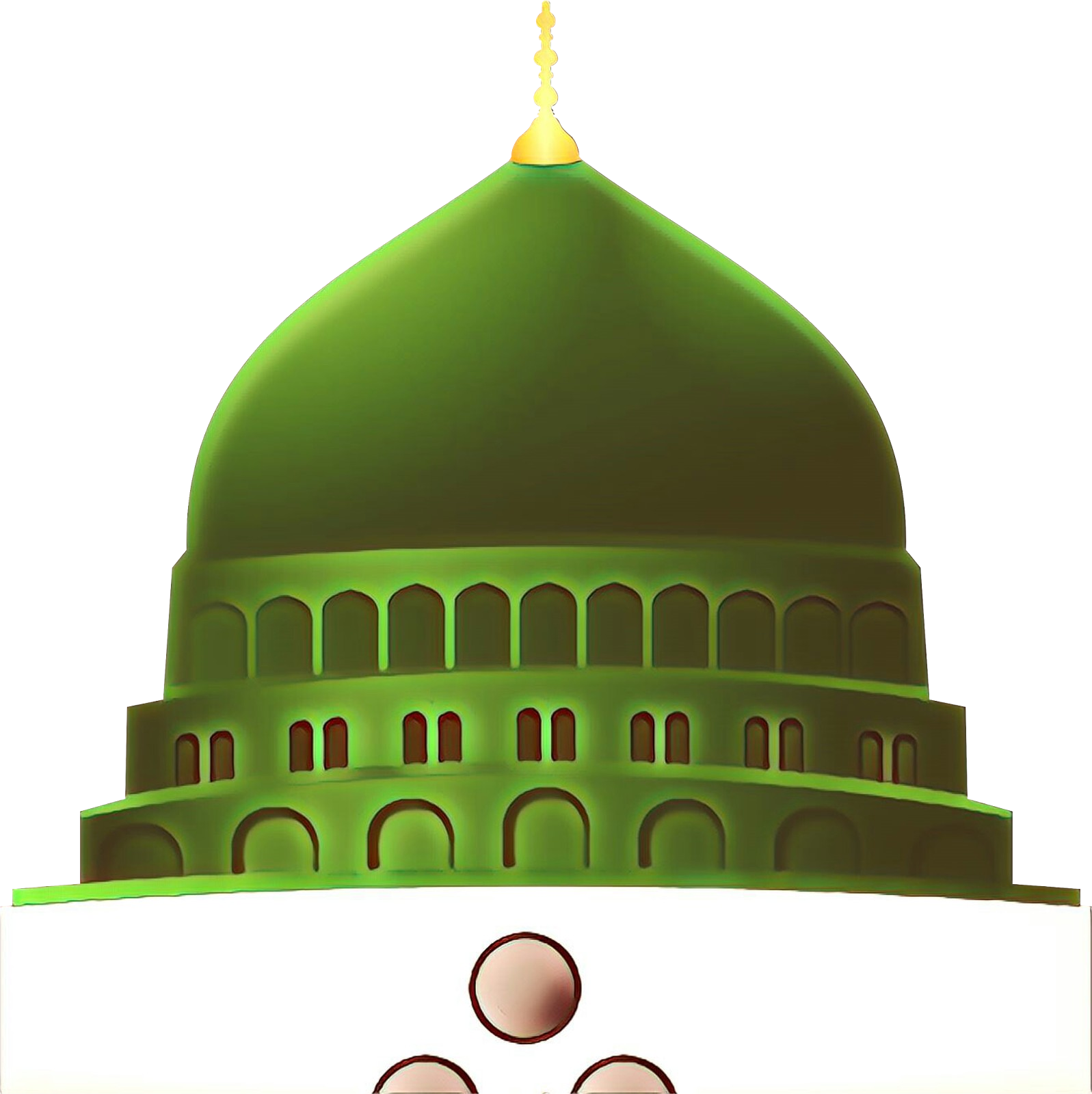 Building Mosque Green Dome Place Of Worship Architecture Steeple transparent bac