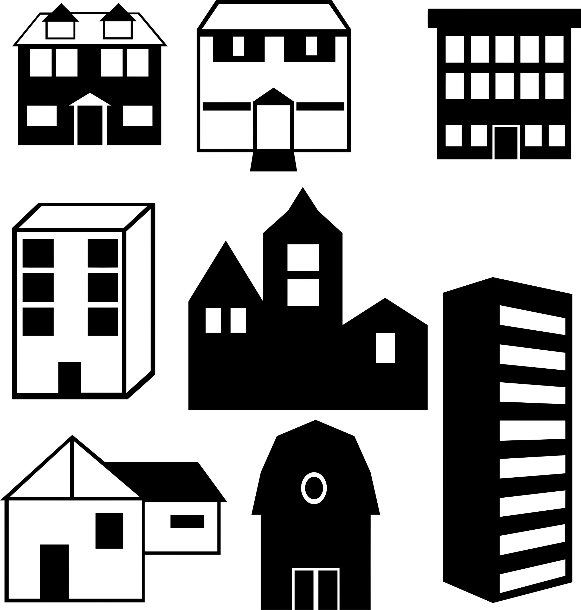 building silhouette apartment building silhouette