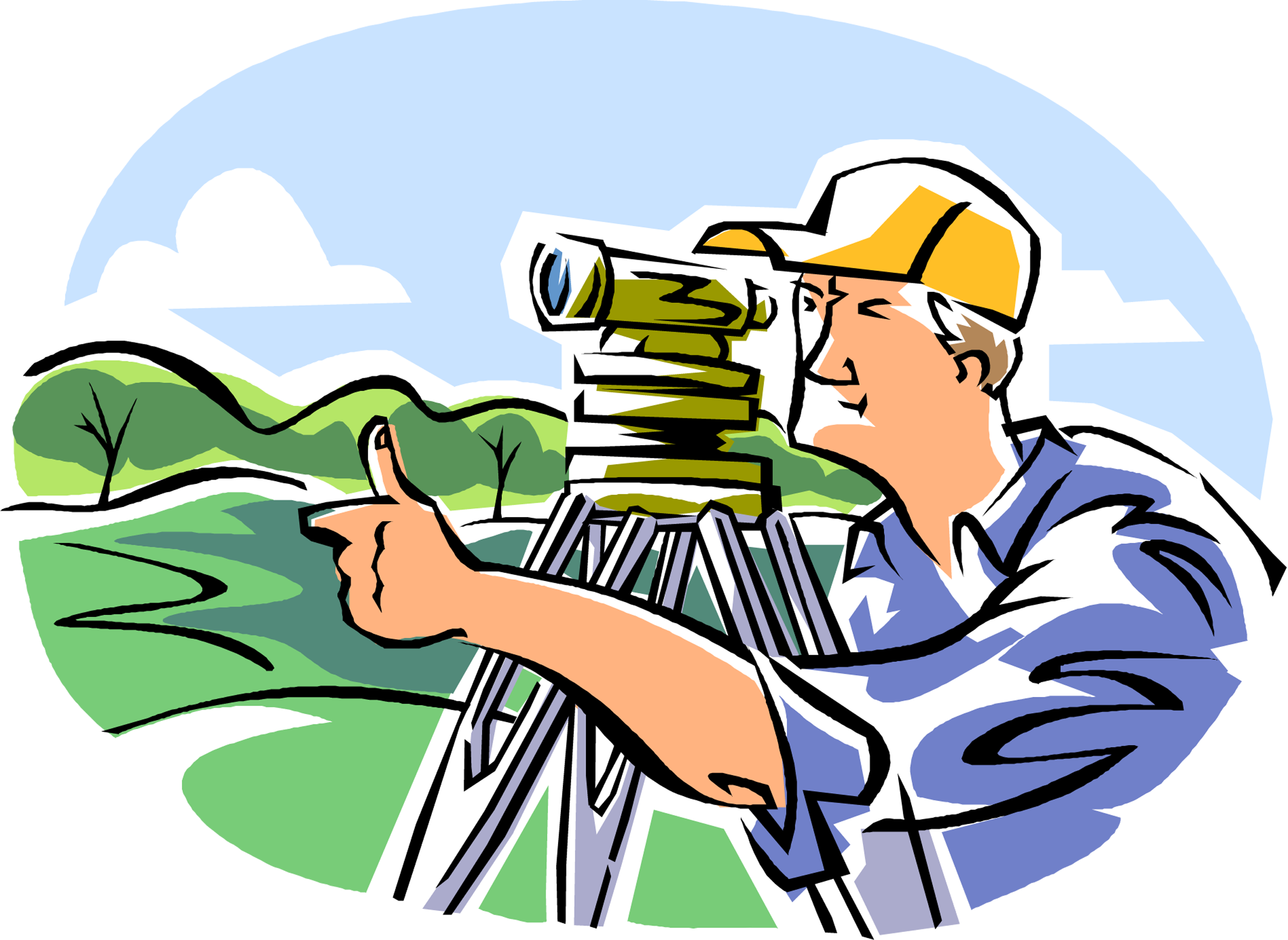 Building Surveyor Cartoon Quantity Surveyor Windows Metafile Tacheometry Construction Finger transparent bac