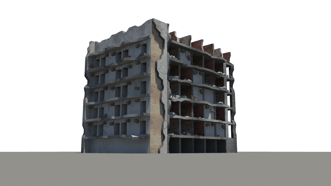 building visual effects 3d modeling facade building