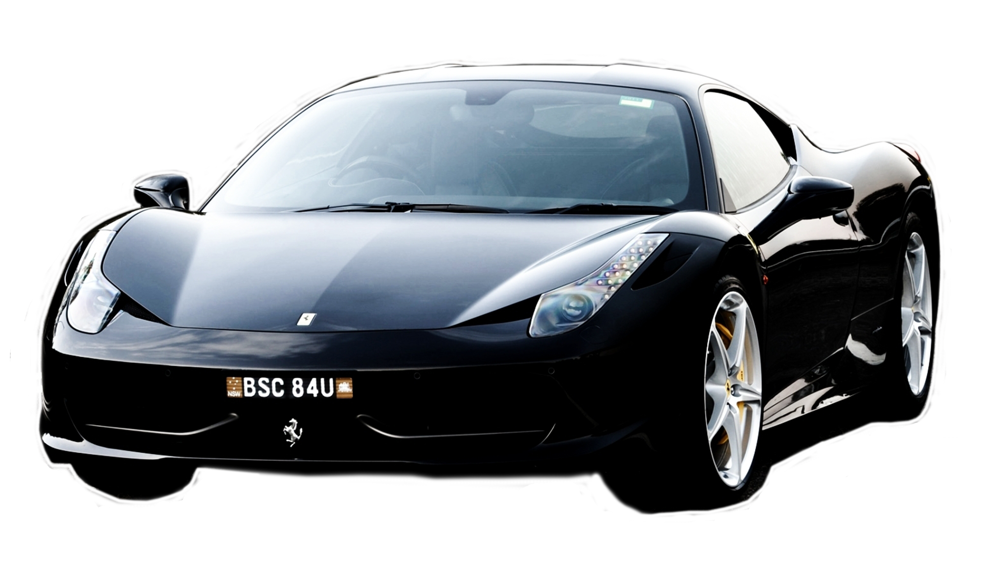 Black Sports Car Front View