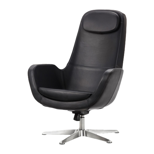 Black Swivel Lounge Chair