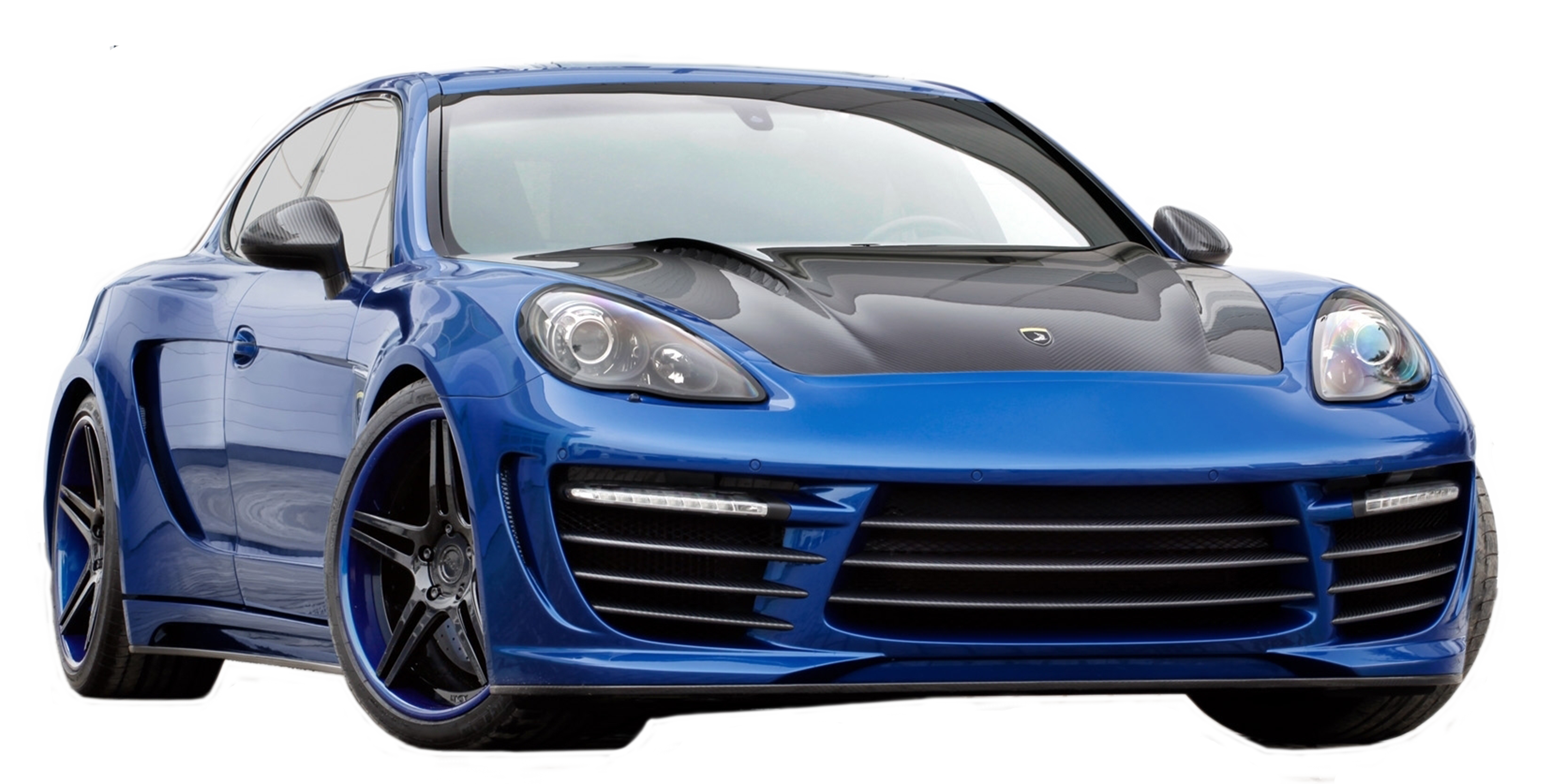 Blue Sports Car Front View