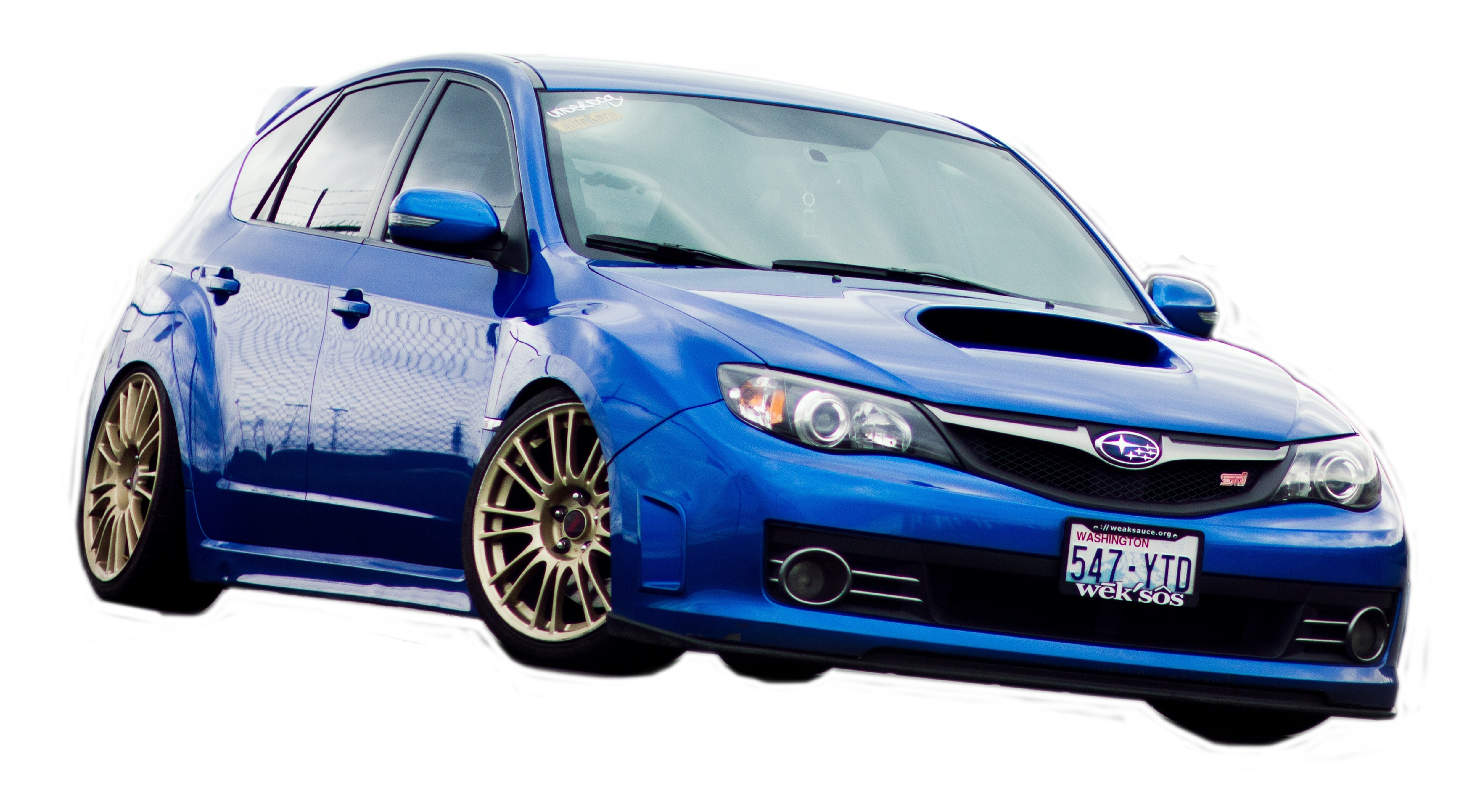 Blue Sports Sedan