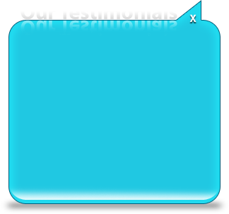 Cyan Rounded Speech Bubble Popup Panel
