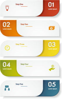 Colorful Step Labels