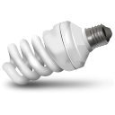 Spiral Compact Fluorescent Bulb, White Tube