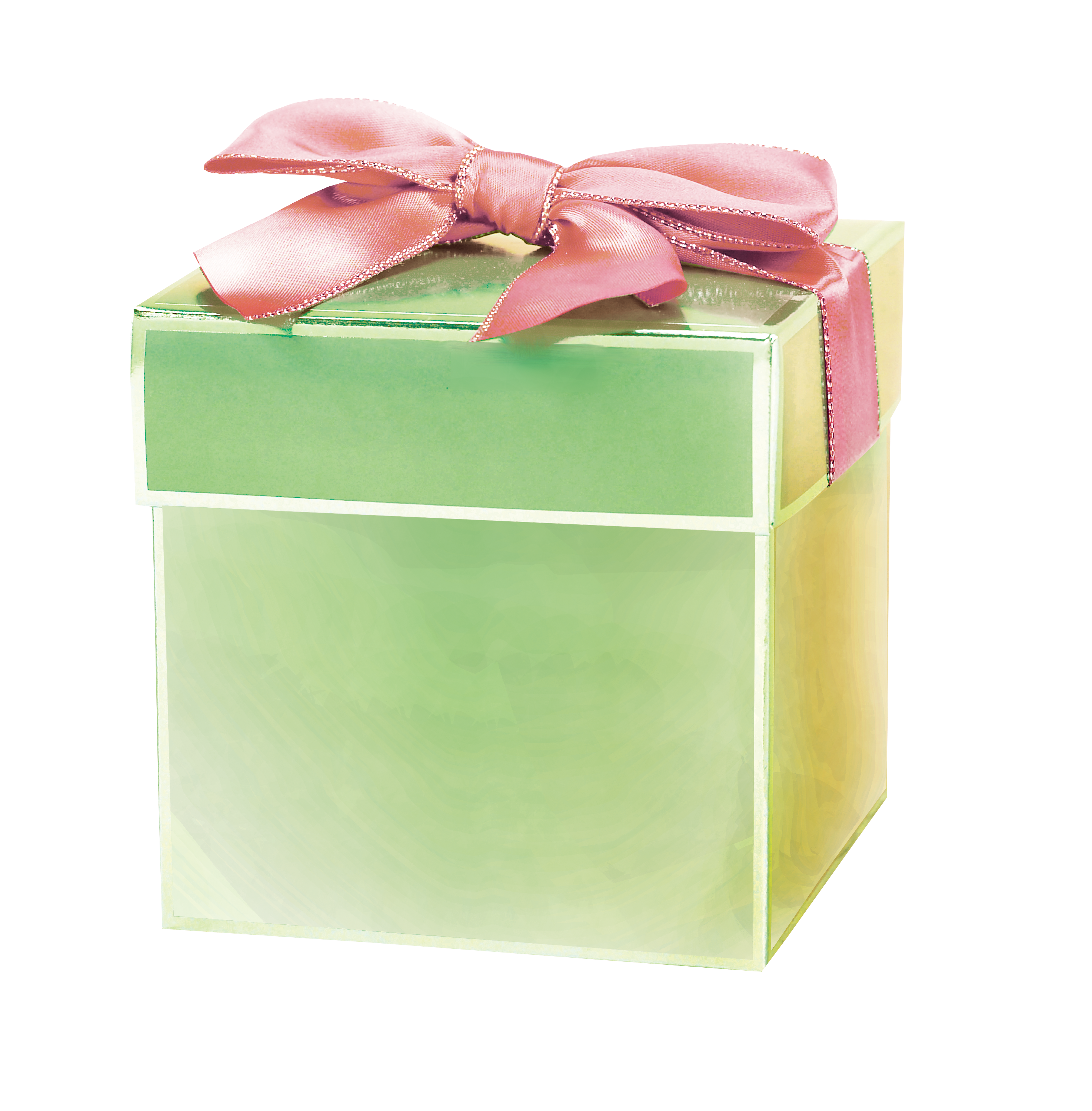 Green Gift Box Pink Bow