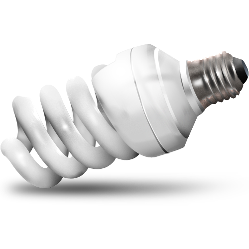 Spiral Compact Fluorescent Bulb with Screw Base
