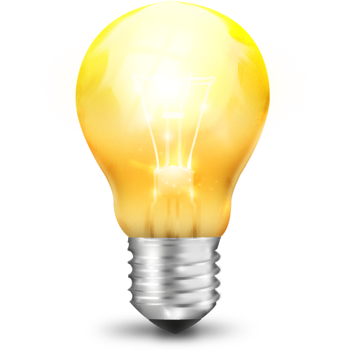 Large Glowing Light Bulb