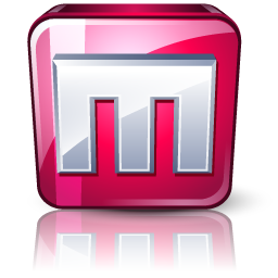 Magenta Bar Chart Icon