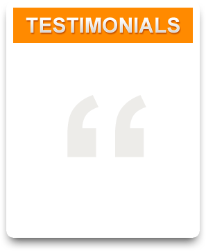 Orange Testimonials Quote Card