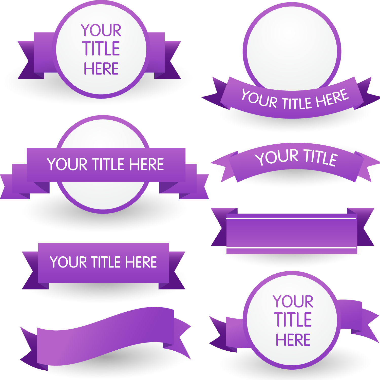 Purple Ribbon Badges