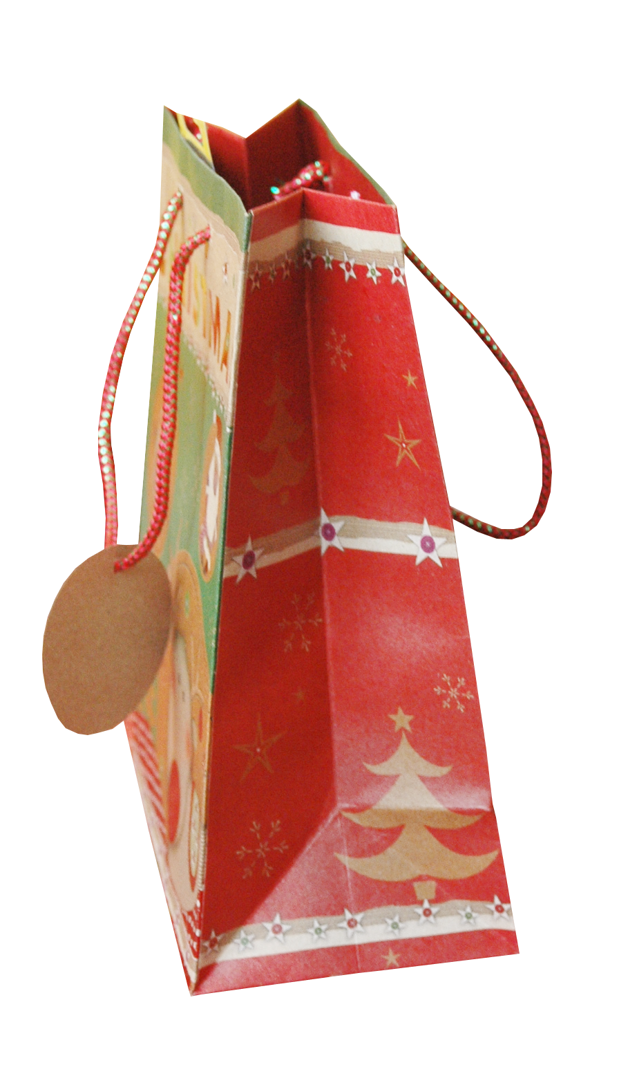 Red Christmas Bottle Gift Bag