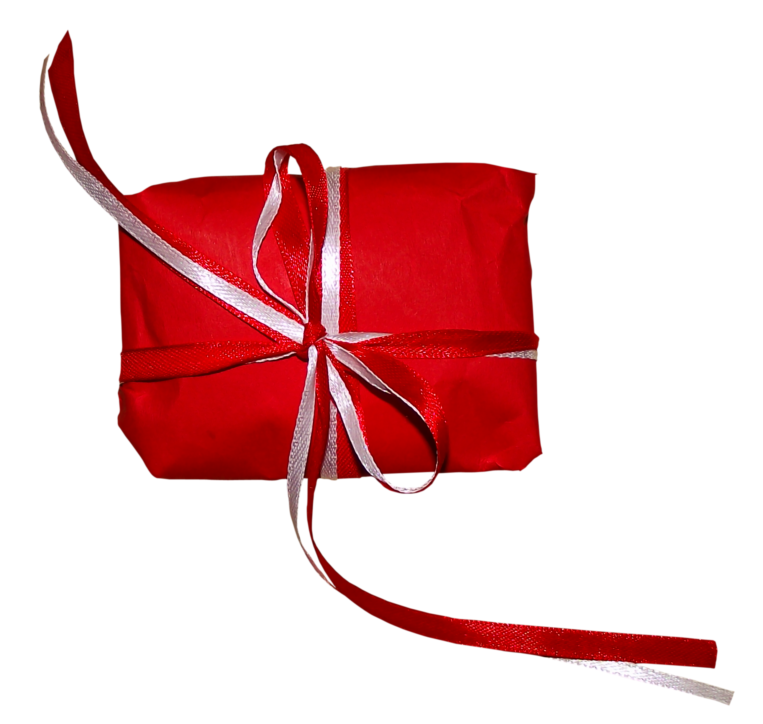 Red Wrapped Gift Long Ribbon