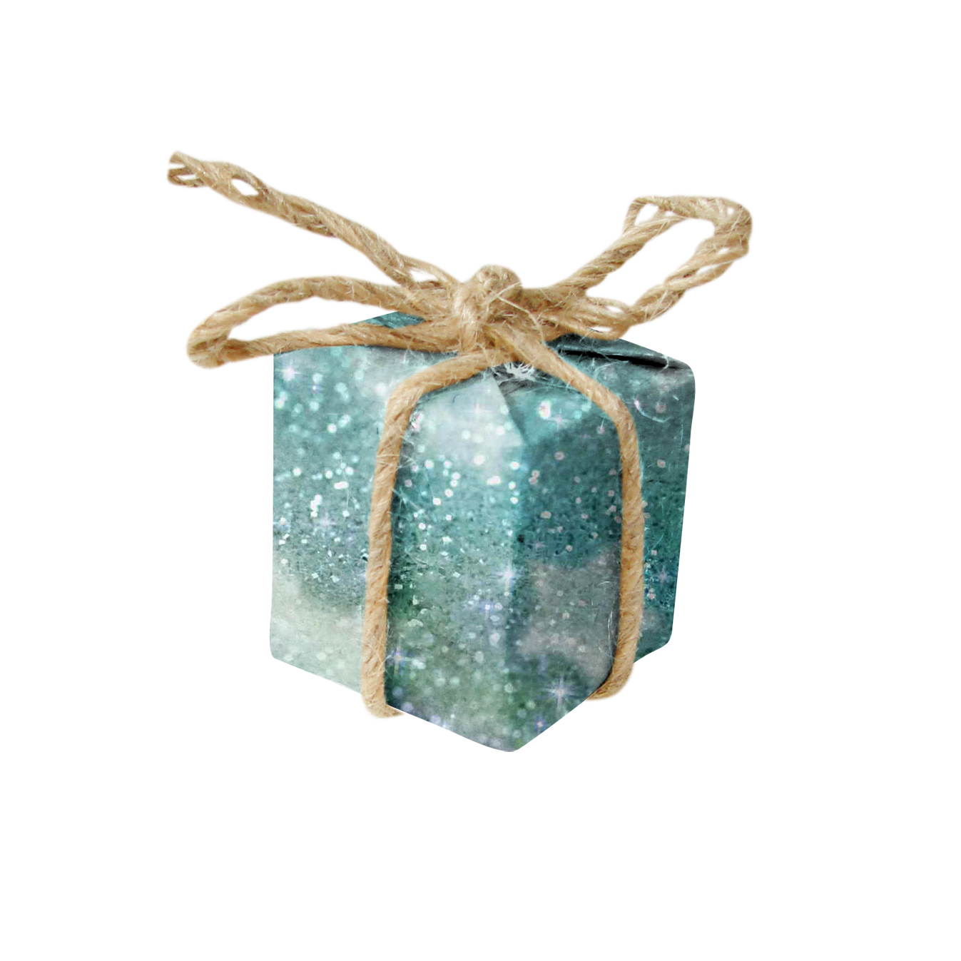 Small Blue Glitter Gift Box