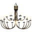 Black Wrought Iron Multi-Arm Chandelier