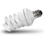 Spiral Compact Fluorescent Light Bulb, White