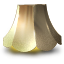 Pleated Cream and Gold Lampshade