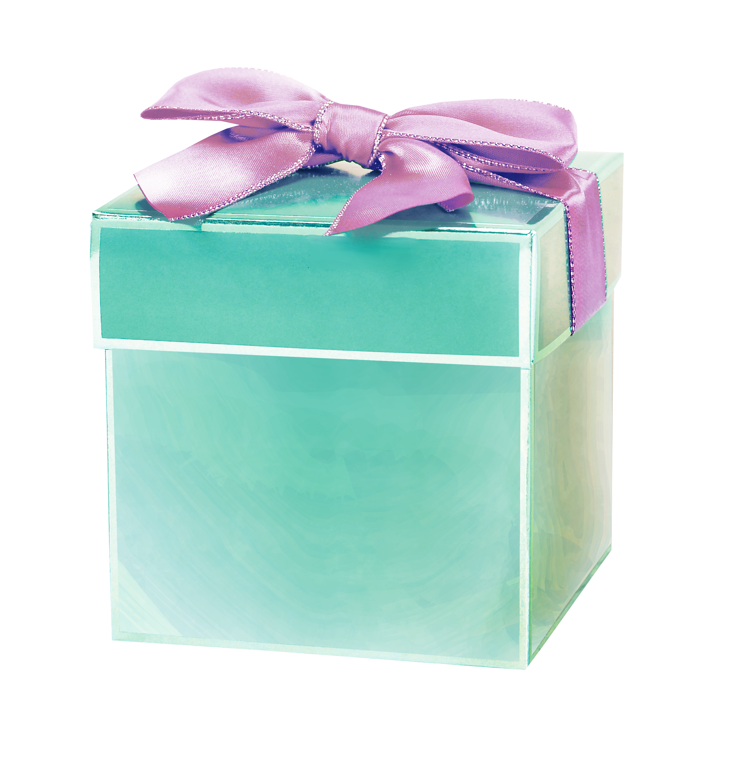 Turquoise Gift Box Purple Bow