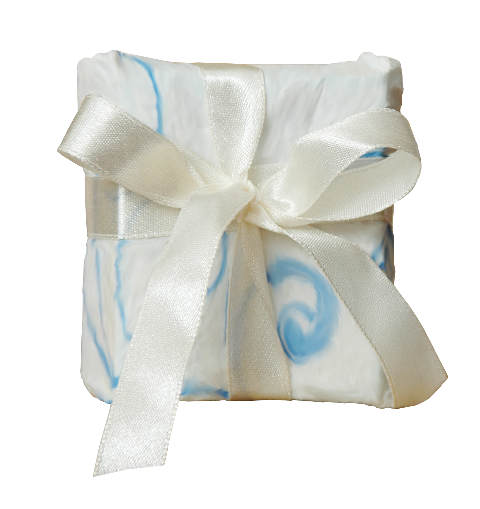 White Wrapped Gift White Bow