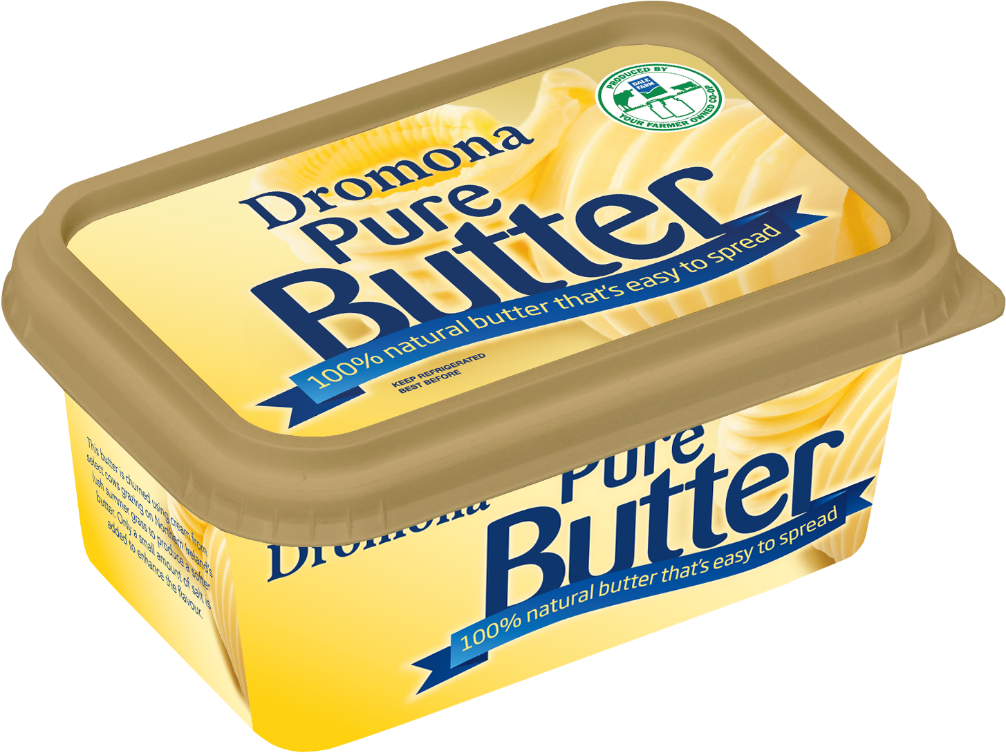 Dromona Pure Butter Tub Package Isolated Transparent Background PNG Image