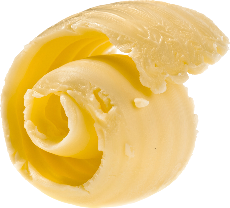 Fresh Butter Curl Roll Close Up Transparent Background PNG Image
