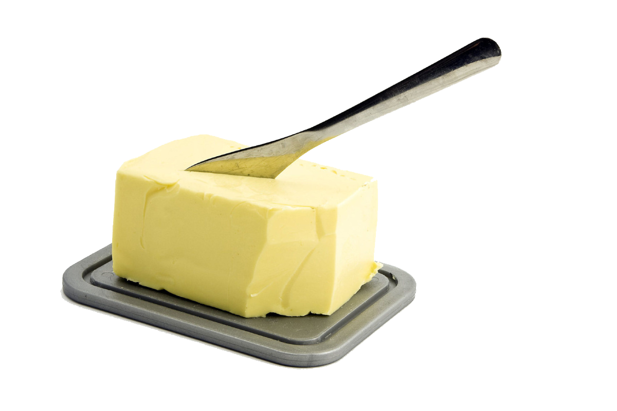 Fresh Butter On Small Dish With Knife Transparent PNG Image