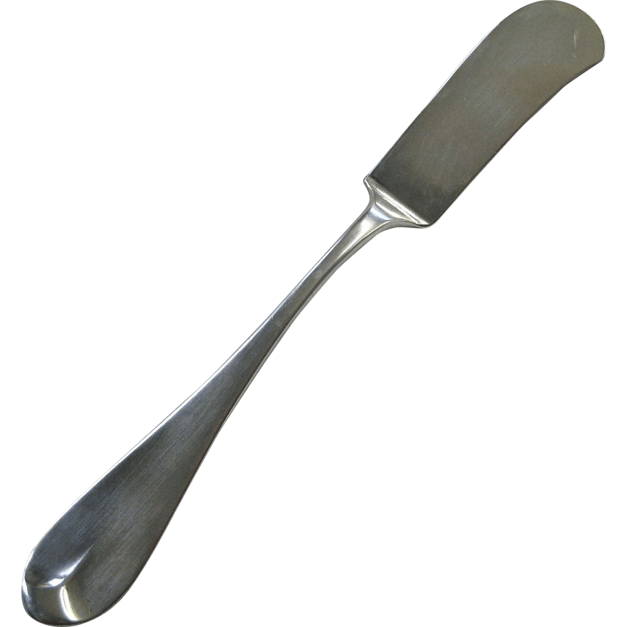Stainless Steel Butter Knife Isolated Transparent Background PNG Image