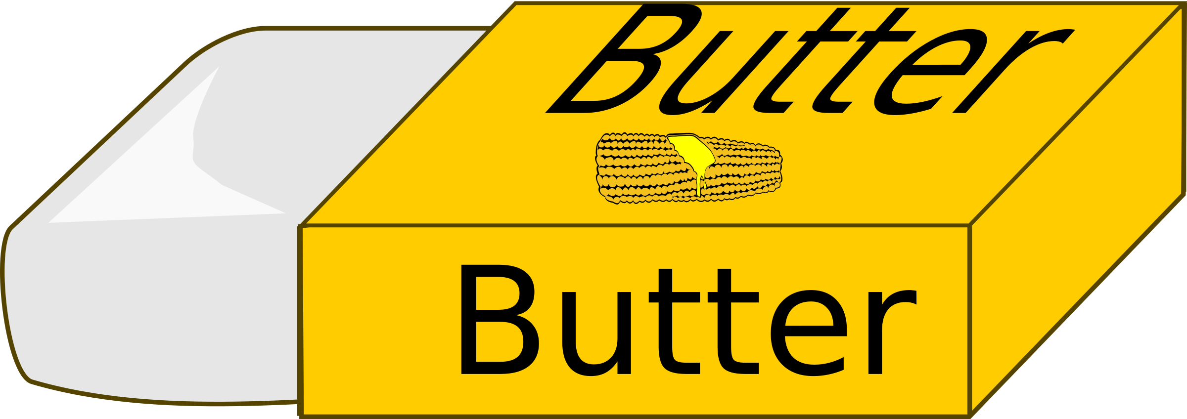 Yellow Butter Package Cartoon Illustration Isolated Transparent PNG Image