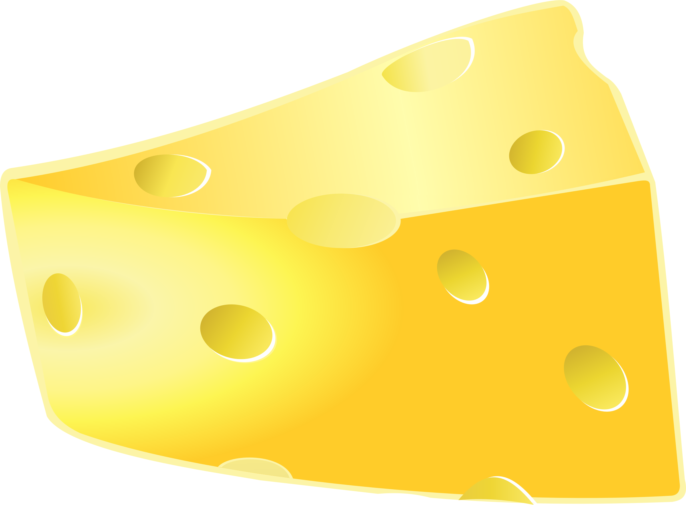 Yellow Cheese Wedge Cartoon Illustration Isolated Transparent PNG Image