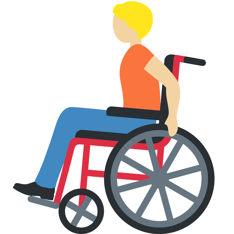 Woman in wheelchair colorful flat vector side view Cartoon Illustration Transparent PNG Image
