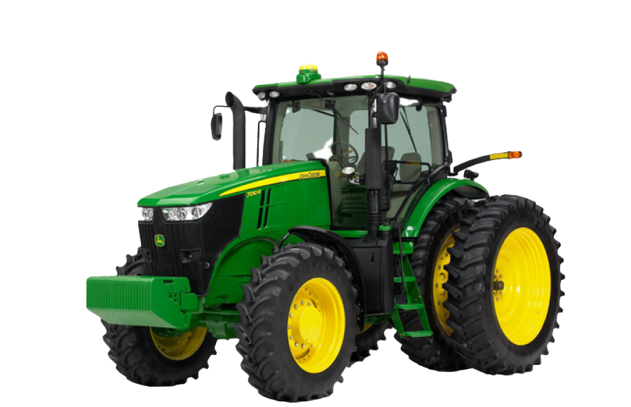 Modern Green Agricultural Tractor With Yellow Wheels Isolated Transparent Background PNG Image