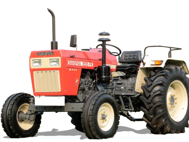 Red Vintage Farm Tractor With Open Seat Front View Isolated Transparent Background PNG Image