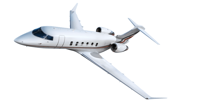 White Private Business Jet Flying Front Angle View Isolated Transparent Background PNG Image